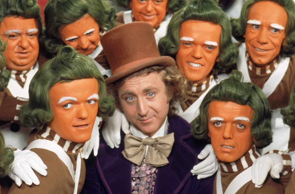 What is the river made of in 1971's Willy Wonka & the Chocolate Factory?