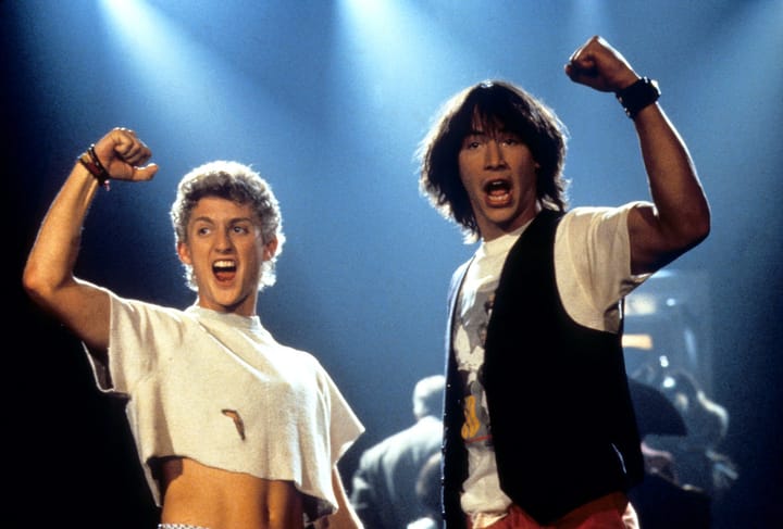 What was the time machine originally supposed to be in Bill & Ted’s Excellent Adventure?